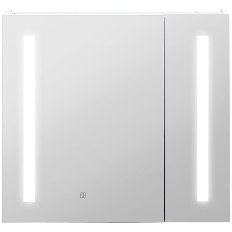 Wyat 700mm W 650mm H Wall Mounted Required Frameless Medicine Cabinet Mirror 3 Adjustable