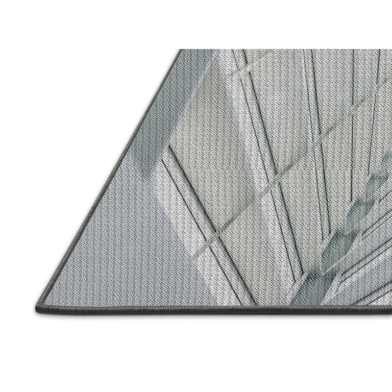 Tapis gris Power Loom, Rectangle 7 pi x 9 pi