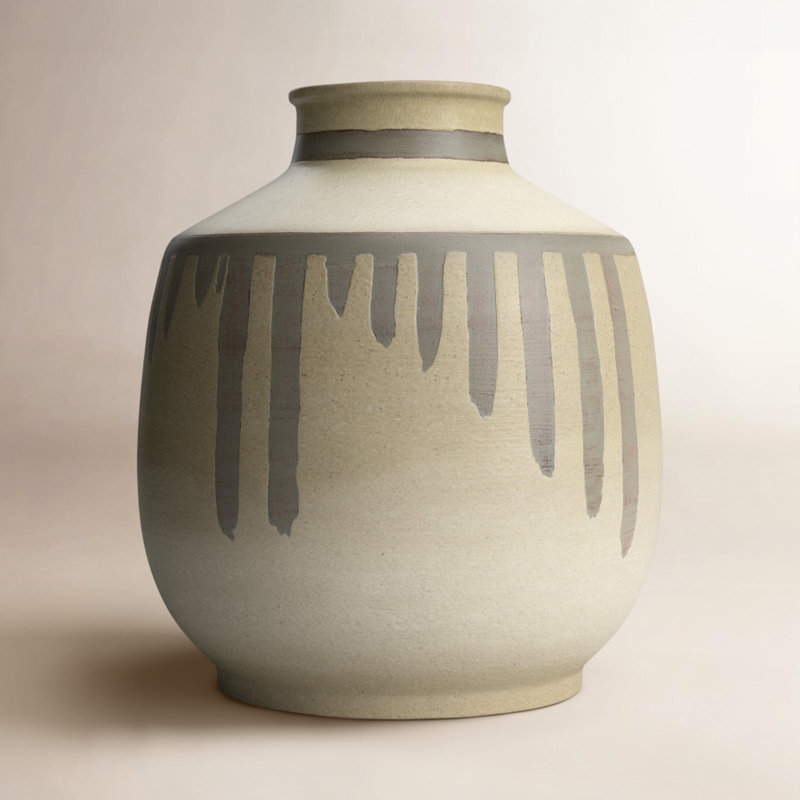 Terracotta Vase with 2-Tone Reactive Glaze