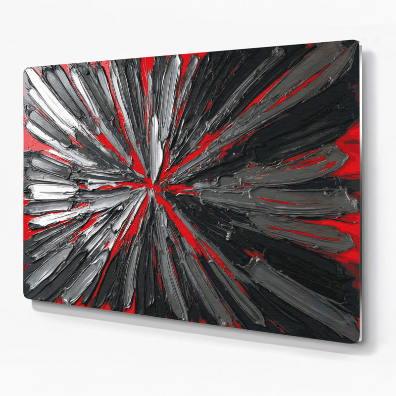«Neo Expressionism 70», art mural en métal noir, H 144 po x l 216 po x P 0,05 po