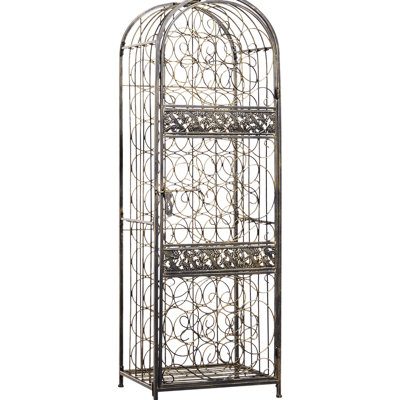 677753989CCAEE Iron Wine Bottle Rack in Brown