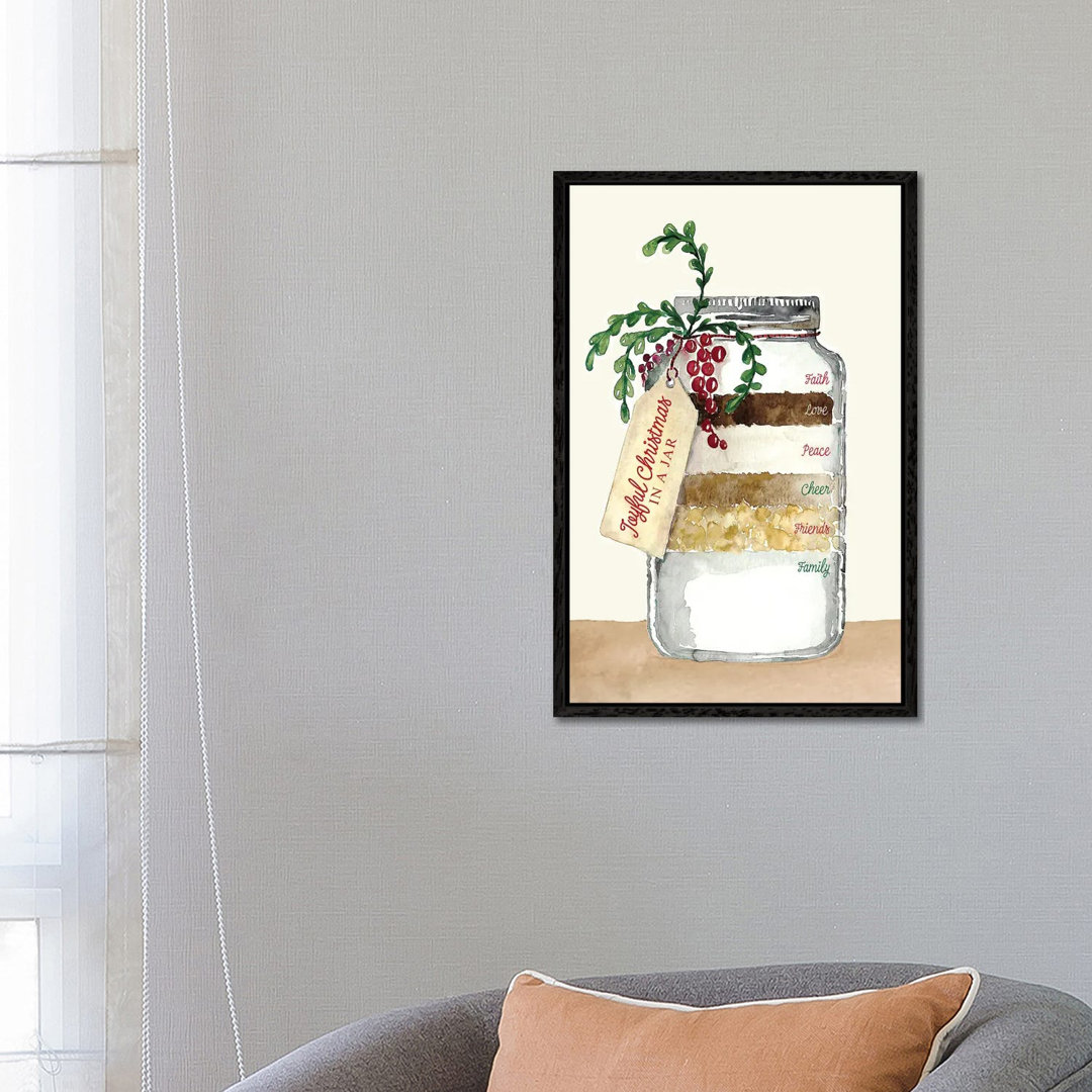 Recipe For A Joyful Christmas In A Jar von Blursbyai - Gallery-Wrapped Canvas Giclée on Canvas