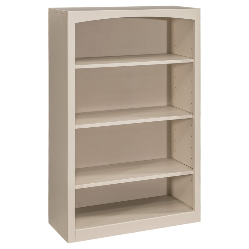 Ossy American Built Solid Wood Bookcase, Sand Dollar, (4 Shelves) 48"H x 30"W x 12"D