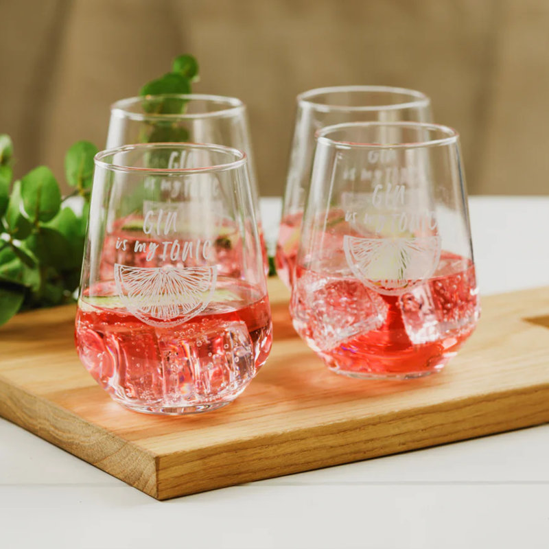 340ml Stemless Wine Glass Set