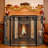Raziel 3 Panel Metal Fireplace Screen