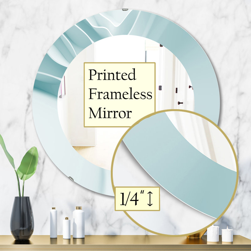 Waves 2 Modern Wall Mirror, 31.5" H x 31.5" W