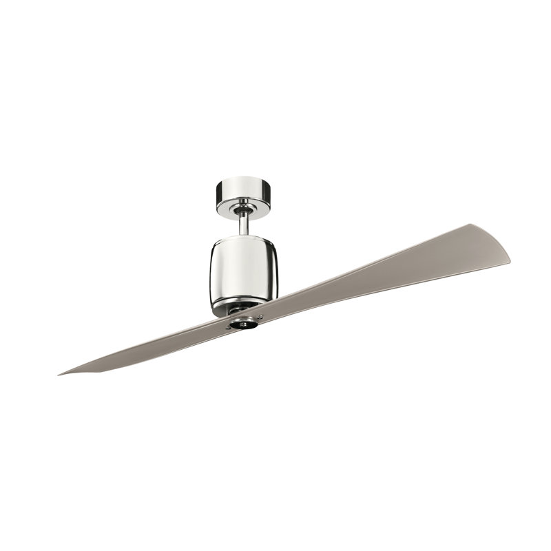 Armadeo 60cm Ceiling Fan, Clear Champagne, Polished Nickel