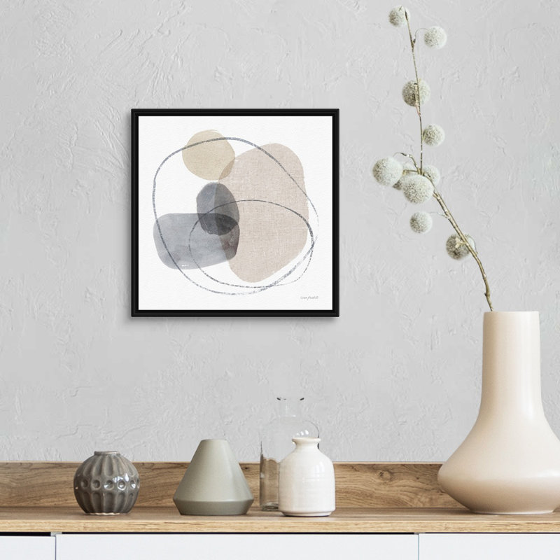 «Think Neutral 08» par Lisa Audit - reproduction d'art, H 14 po x l 14 po x P 1,75 po, Toile avec cadre noir