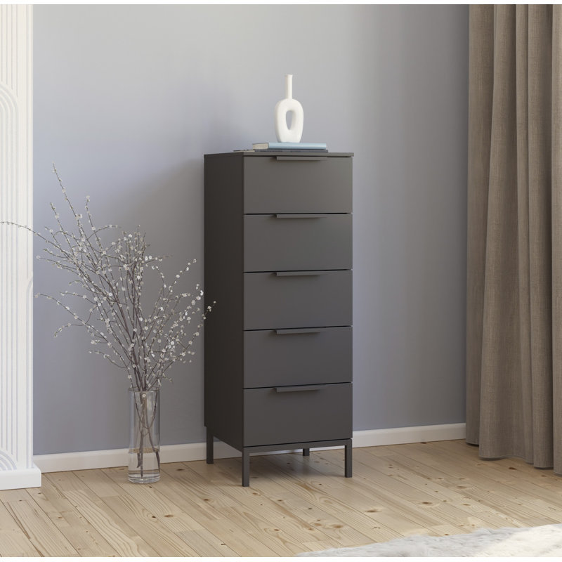 Flipp 5 - Drawer Chest of Drawers, Graphite