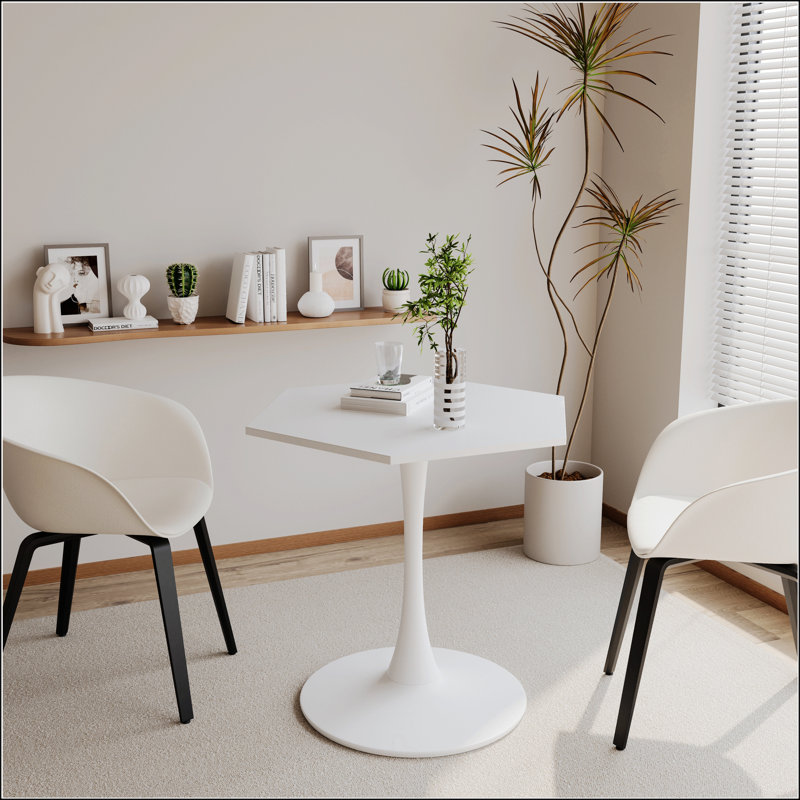 31.50"Modern Hexagonal Coffee Table, White
