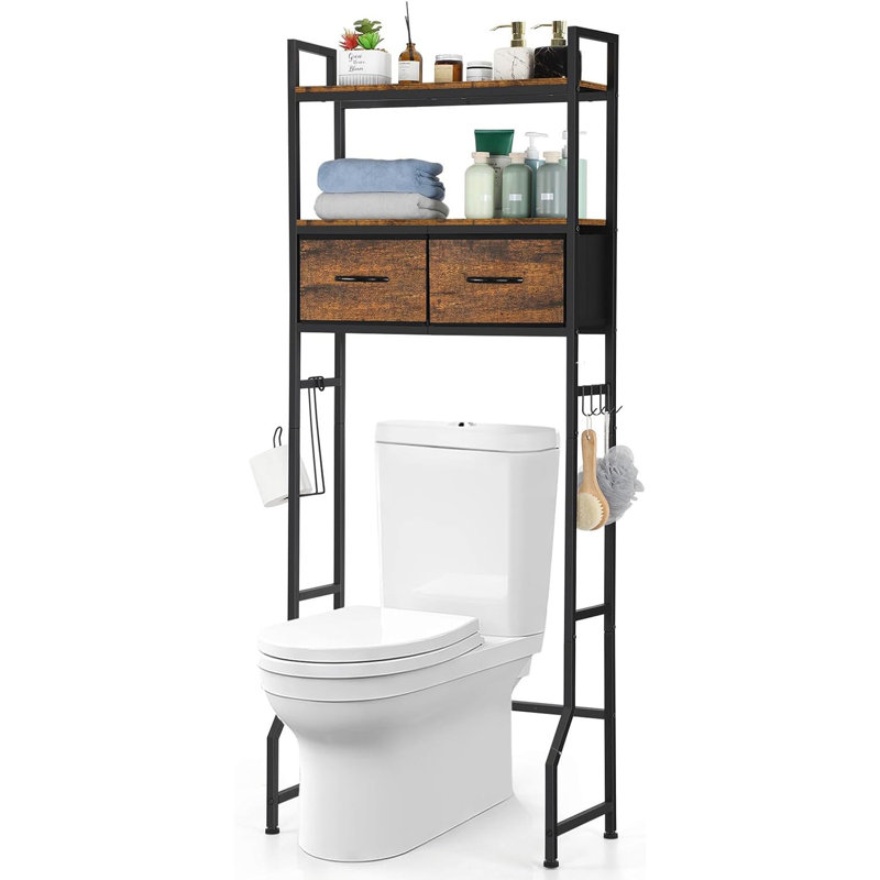 Armoire de rangement au-dessus de la toilette, Noir