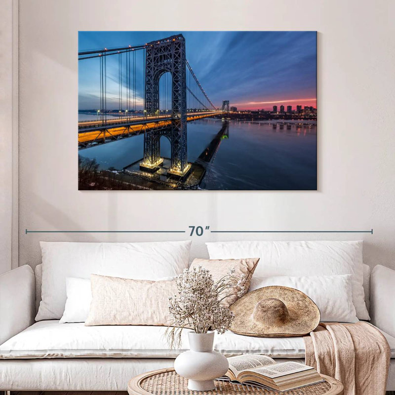 Lilie George Washington Bridge Daybreak, 32" H x 48" W