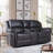 73.2" Manual Reclining Faux Leather Loveseat with Center Console and Cup Holders in Gray-116975507