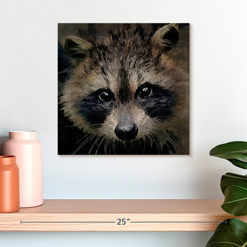 Brampt Racoon, 16" H x 16" W