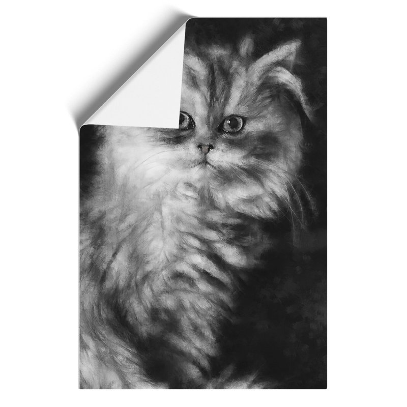 Persian Cat Painting - Frameless Print, 30cm H x 21cm W x 0.1cm D