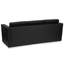 Canapé Murdocca Contemporary LeatherSoft avec base encastrée en acier inoxydable