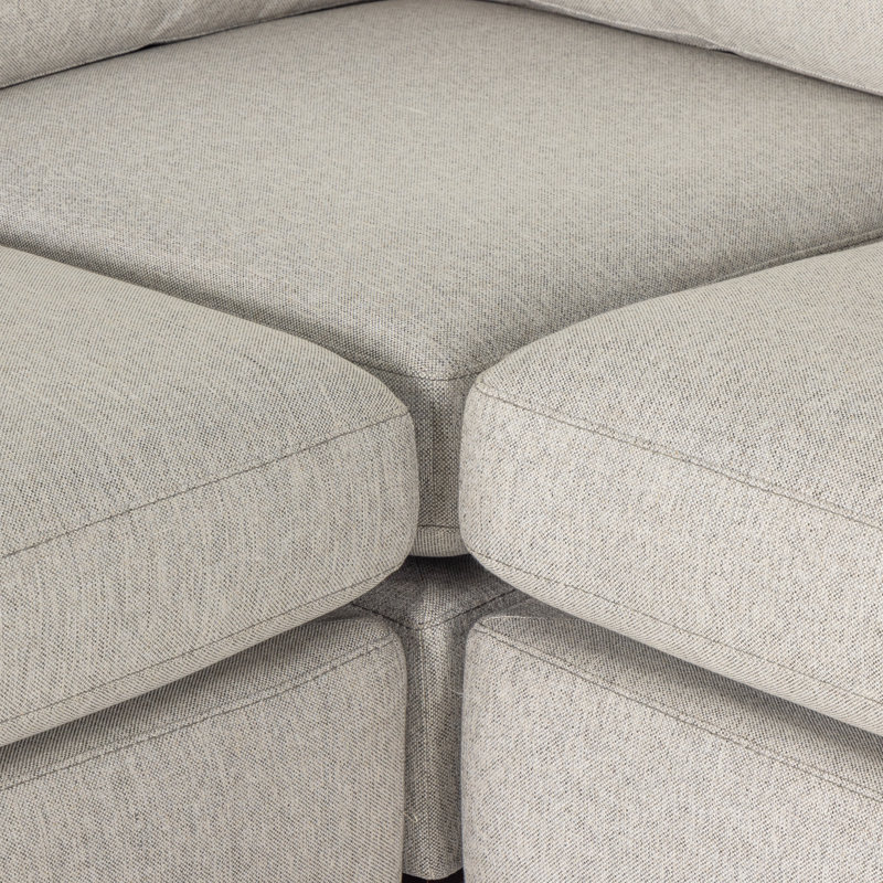 Colt Sectional, Right Hand Facing, Aldred Silver Polyester Blend