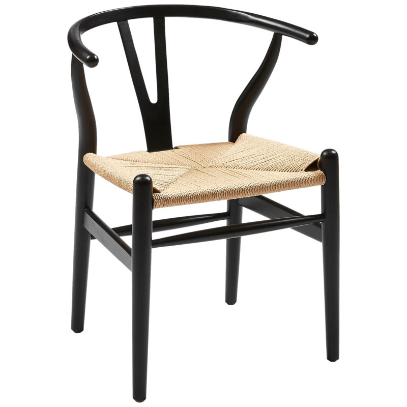 Autley Solid Wood Side Chair, Black