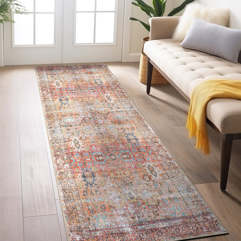 Tapis antidérapant transitionnel délavé à la machine, 2 pi 6 po x 10 pi