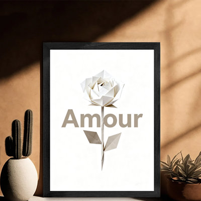 «Black Amour Vintage Amour Wall Art», impressions de style rétro