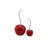 Ashtynn Red and Silver Aluminum Tabletop Sculpture-190469771