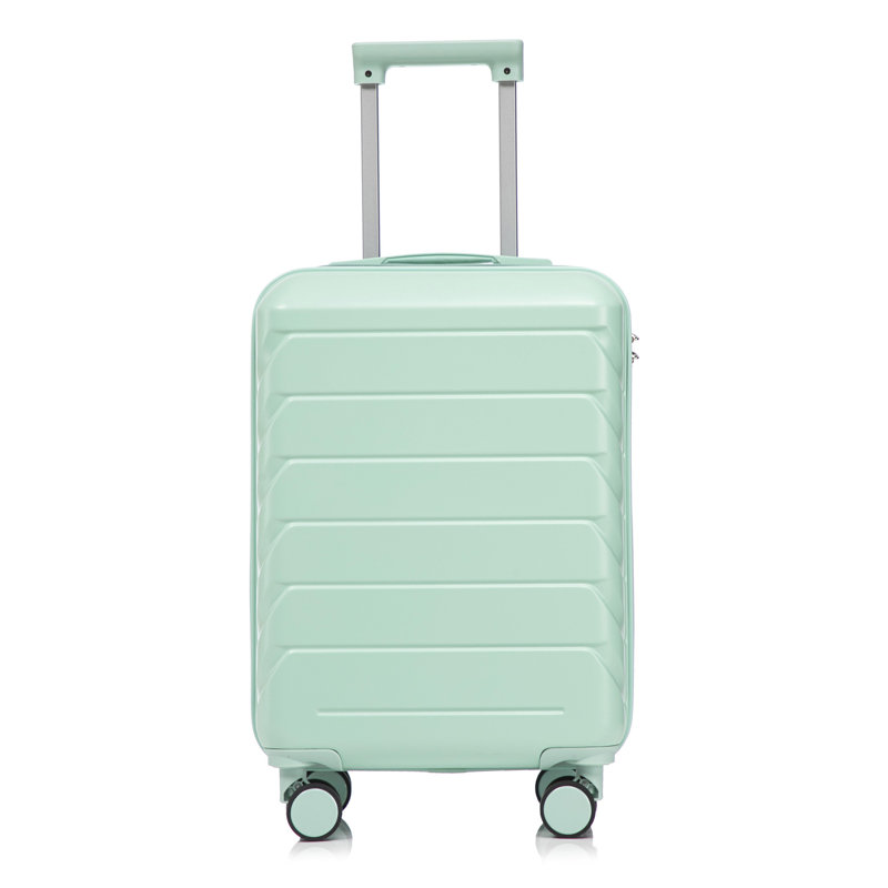 20 Inch ABS Hard Shell Travel Checked Luggage - Scratch Resistant Surface Four Multi-Directional Wheels,  With Combination Lock.(Mint Green)