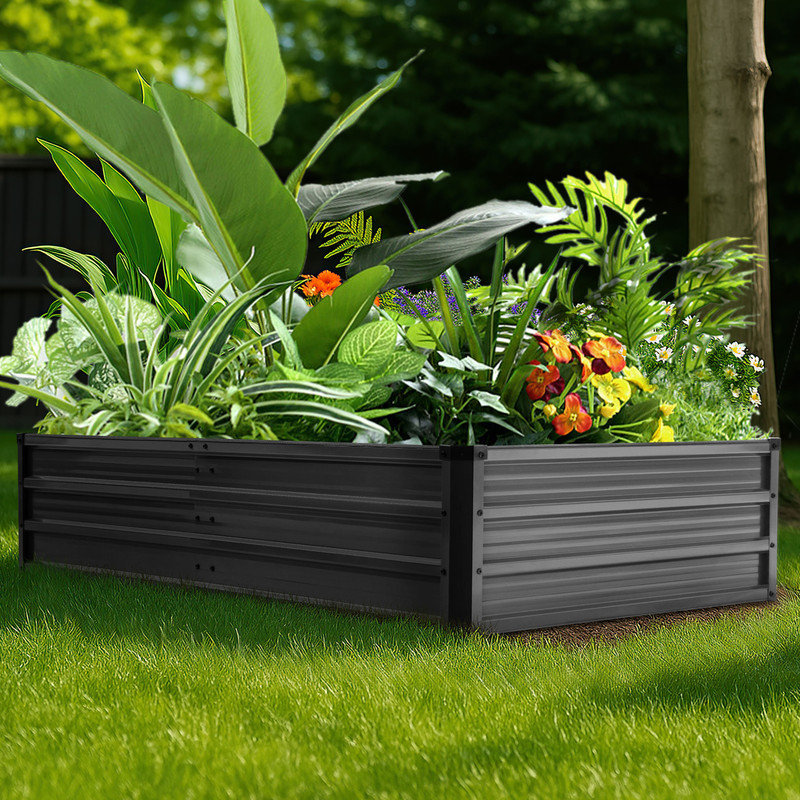 Rectangular Galvanized Raised Garden Bed Planter Box