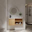 Meuble-lavabo de coin mural 36 po avec lavabo en résine et porte à fermeture en douceur-2018547391