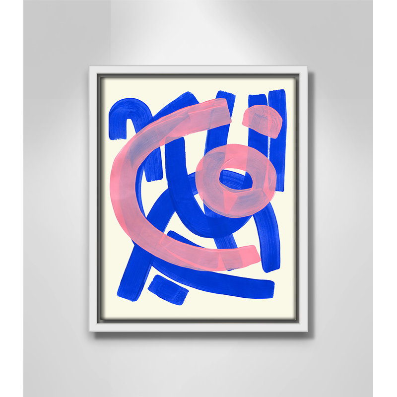 Impression Funky Beat par Haniff, Framed Canvas, L 9,5 po x H 11,5 po, Flotteur blanc
