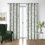 Tinsley Ivy Cotton Grommet Top Drapery Panel Set of 2
