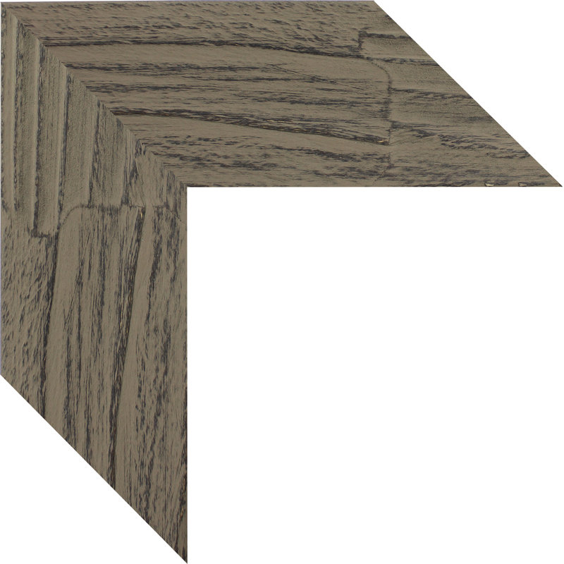 Miroir traditionnel biseauté, Brun / gris