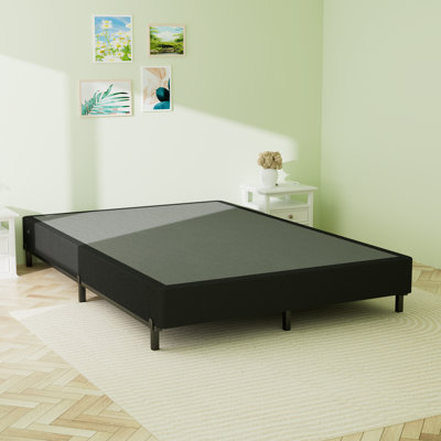 10 inch Box Spring,Heavy Duty Metal Bed Frame with Fabric Cover, 3000lbs Max Weight Capacity Bed Base Mattress Foundation, Easy Assembly, Noise Free, Black