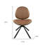 Chaise d'appoint en similicuir brun et noir-68962156