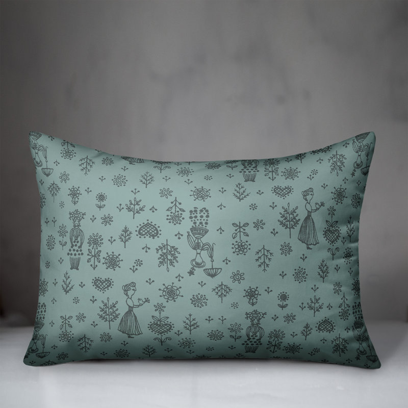 Coussin Whimsical Women, Bleu / gris