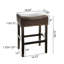 Ensemble de 2 tabourets de comptoir sans dossier 26 po, brun