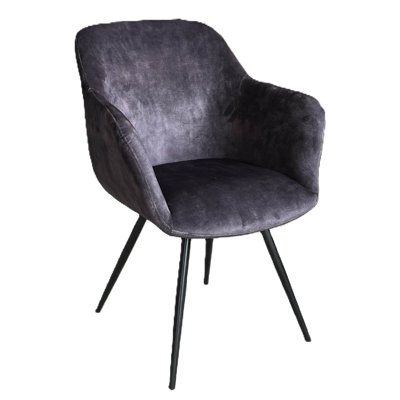 44cm H Velvet Upholstered Armchair