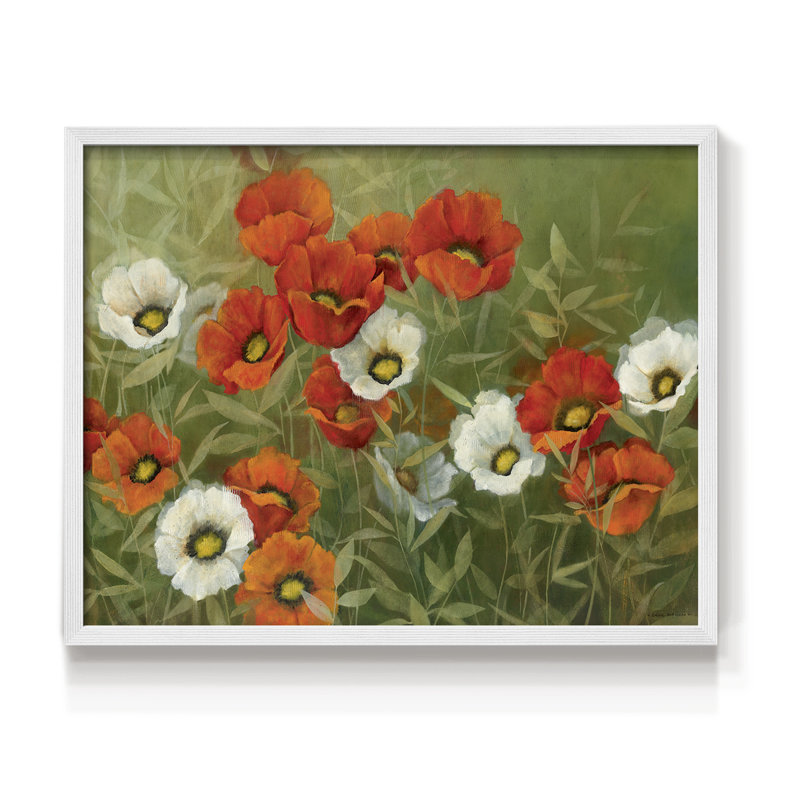 Poppy Symphony -Framed Print - Restickable, 16" H x 20" W, White