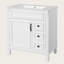 Meuble-lavabo de 30 po avec lavabo en céramique, meuble de salle de bain autoportant moderne avec 2 tiroirs et tablette réglable, meuble-lavabo de salle de bain de style français pour petits espaces-718481249