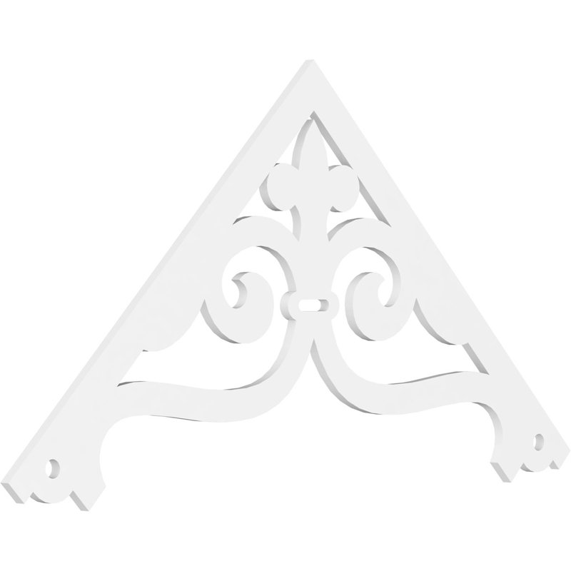 Pignon en PVC de qualité architecturale Finley, H 36 po x l 72 po x P 1 po, 12 / 12