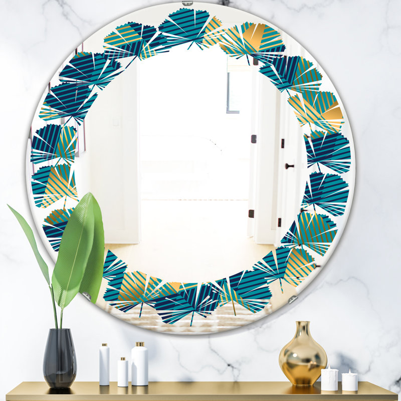 Miroir mural Leaves Luxury Waves VII, H 31,5 po x l po