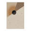 Tapis minimaliste beige en lin à motif éclipse Scène Parlin lavable à la machine-1378140618
