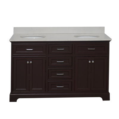 Ronnie 60'' Double Bathroom Vanity with Top