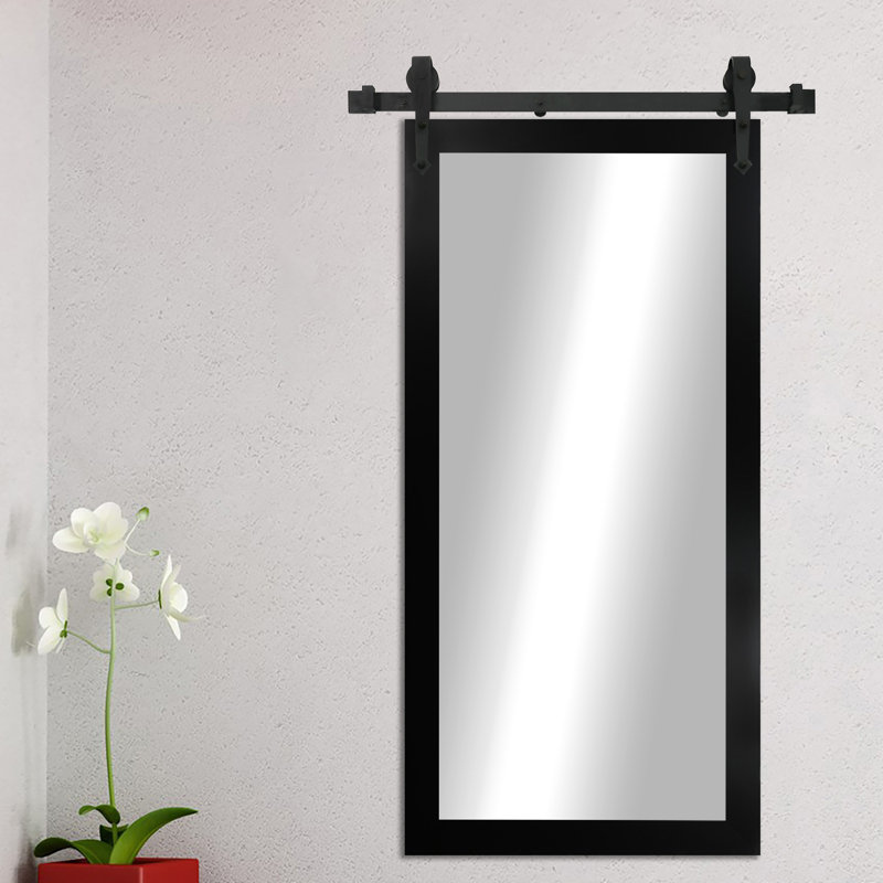 Miroir de salle de bain N Peace, Noir satiné, H 70 po x l 36 po