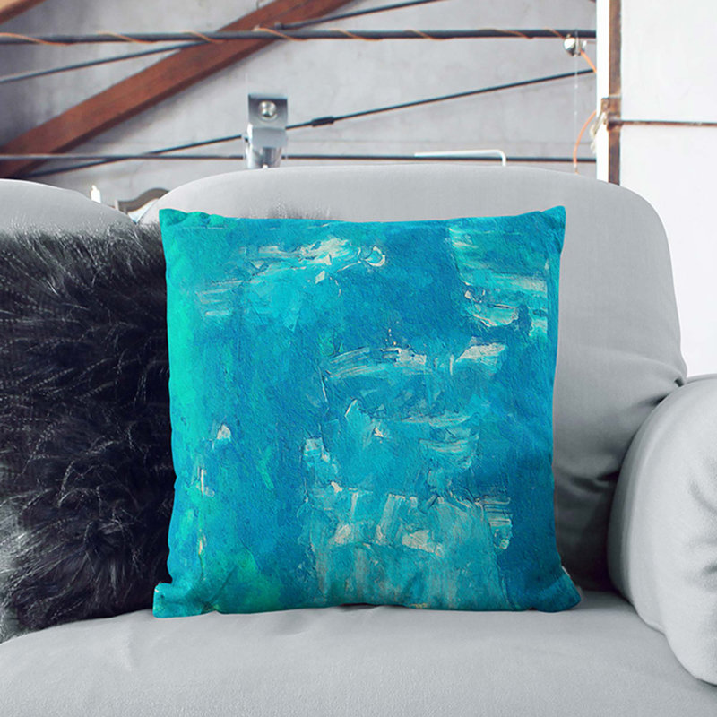 Abstract Square Throw Cushion, Stone, 40 x 40 cm