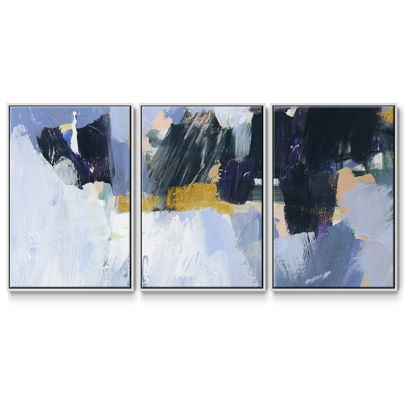 Arctique arctique II - Toile encadrée multi-pièces, H 24 po x l 48 po x P 2 po, Blanc