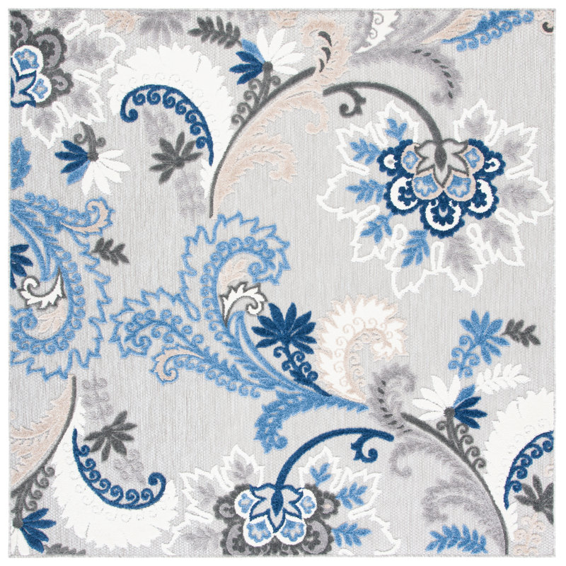 Tapis à motif floral Benning, Rectangle 6 pi 7 po x 9 pi
