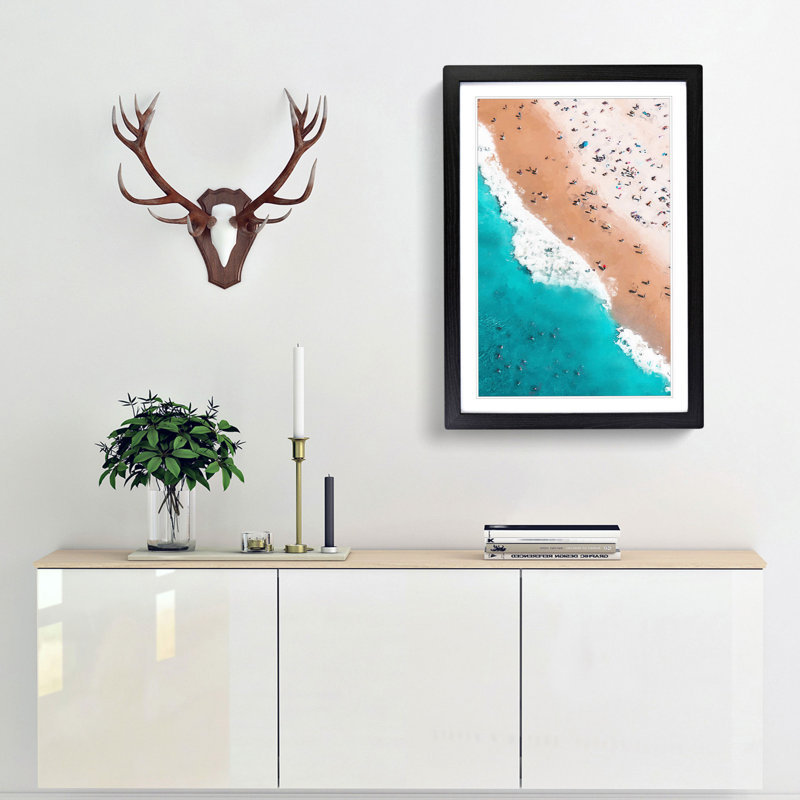 Bondi Beach Australia - Picture Frame Graphic Art Print, Black Framed, 87cm H x 62cm W x 2cm D