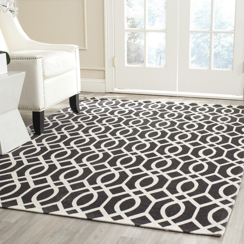 SaintCroix Geometric Cotton Hand Woven Area Rug, Rectangle 122 x 183 cm