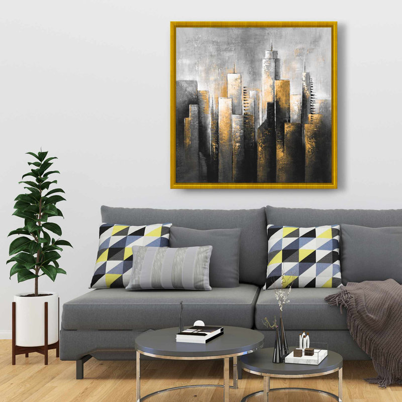 Abstract skyline - Framed canvas for modern home decor