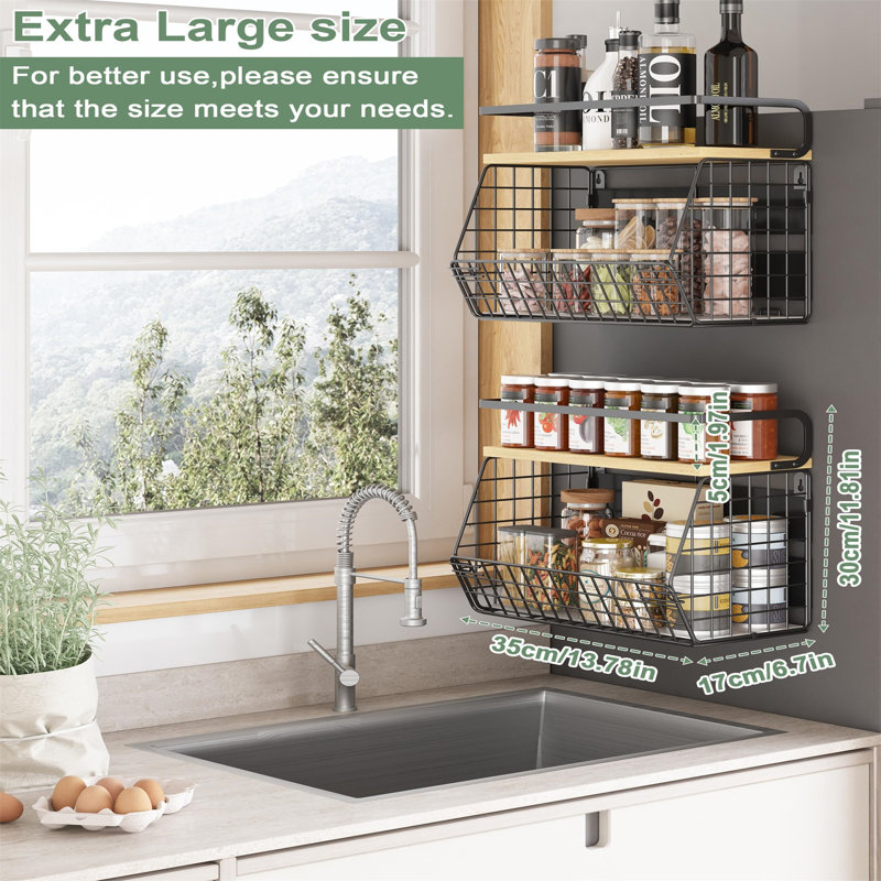 Stainless Steel Spice Rack, Black